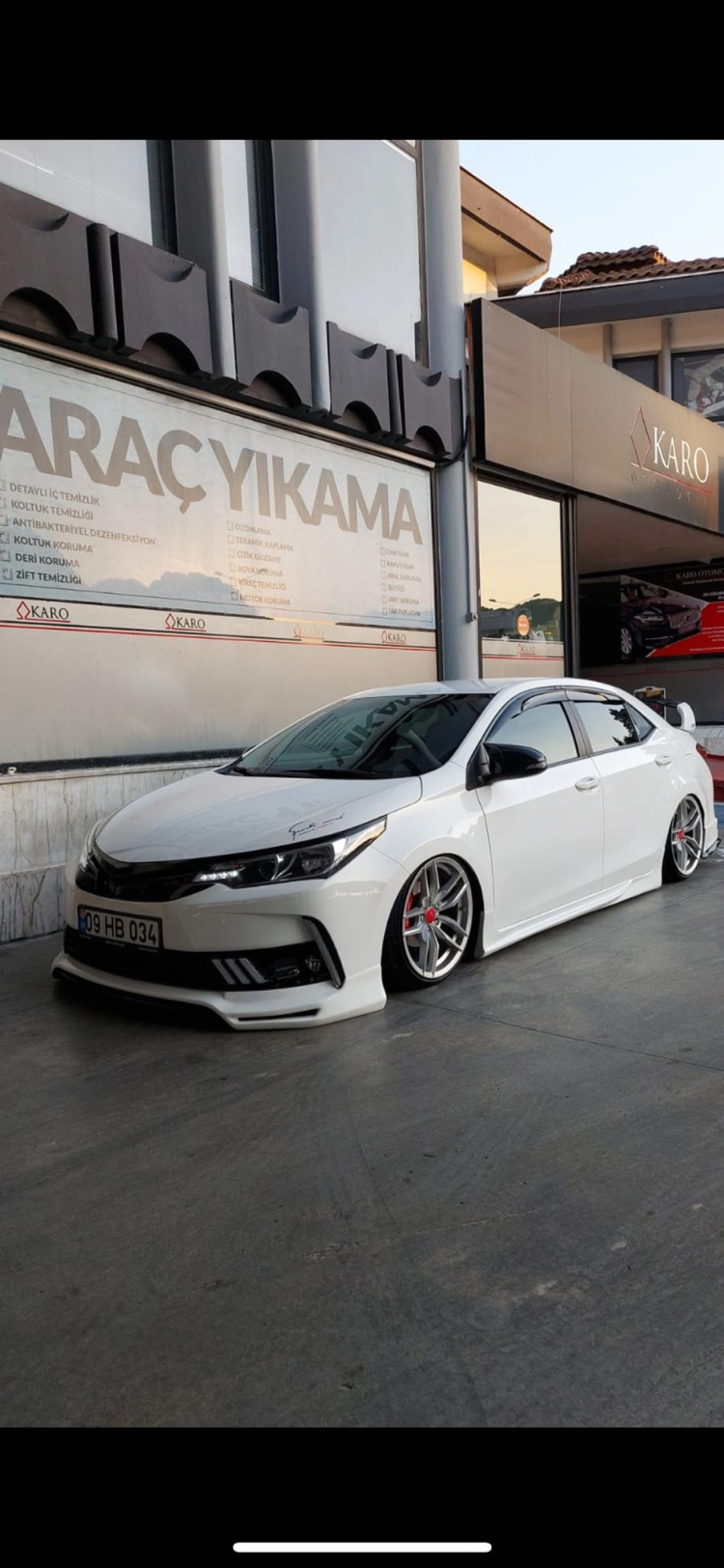 Corolla 2013 2018 Body Kit 3 lü Set Kar Beyaz