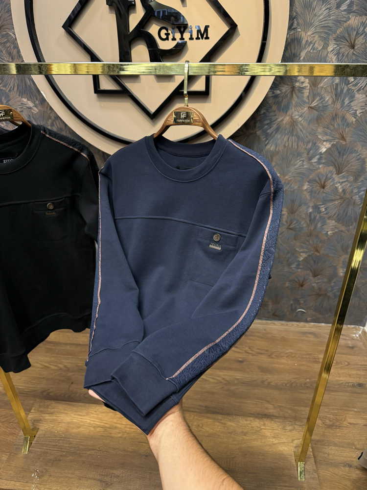 PREMIUM ZEGNA OMUZ DETAYLI SWEAT(LACİVERT)