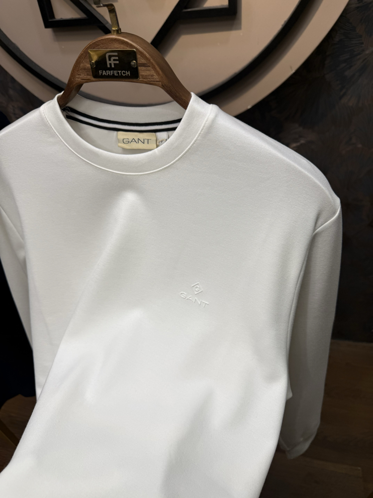PREMIUM GANT KIRIŞMAZ KUMAŞ SWEAT(BEYAZ)