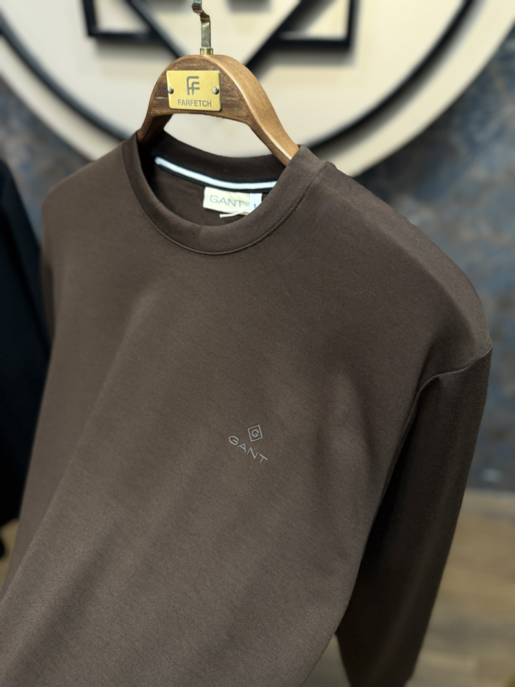 PREMIUM GANT KIRIŞMAZ KUMAŞ SWEAT(KAHVE)