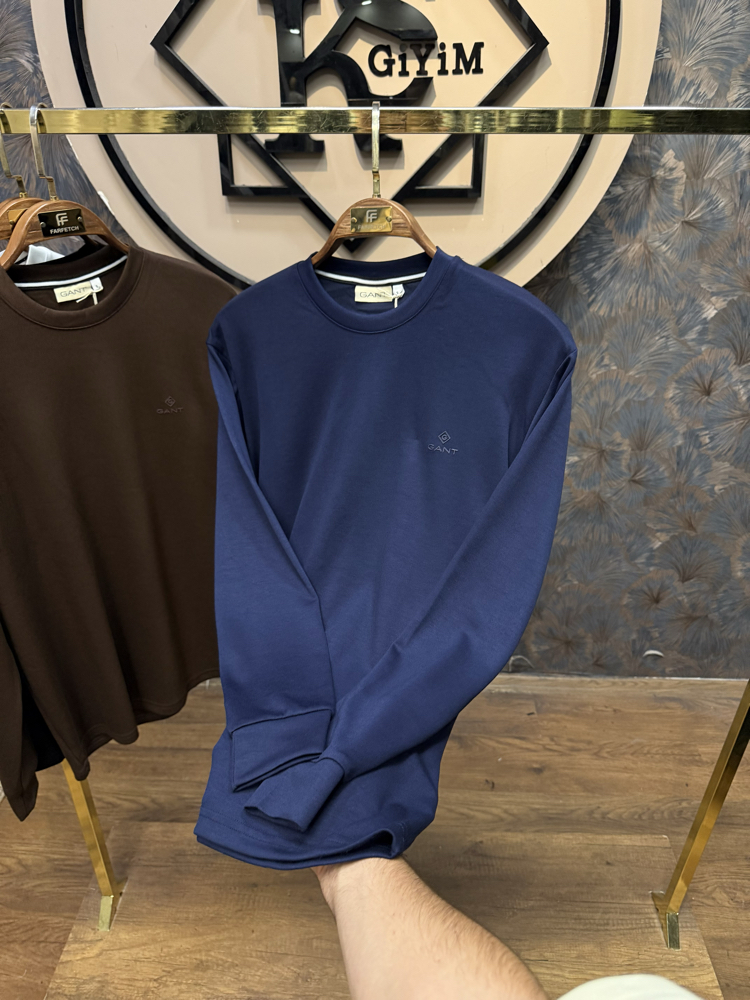 PREMIUM GANT KIRIŞMAZ KUMAŞ SWEAT(LACİVERT)