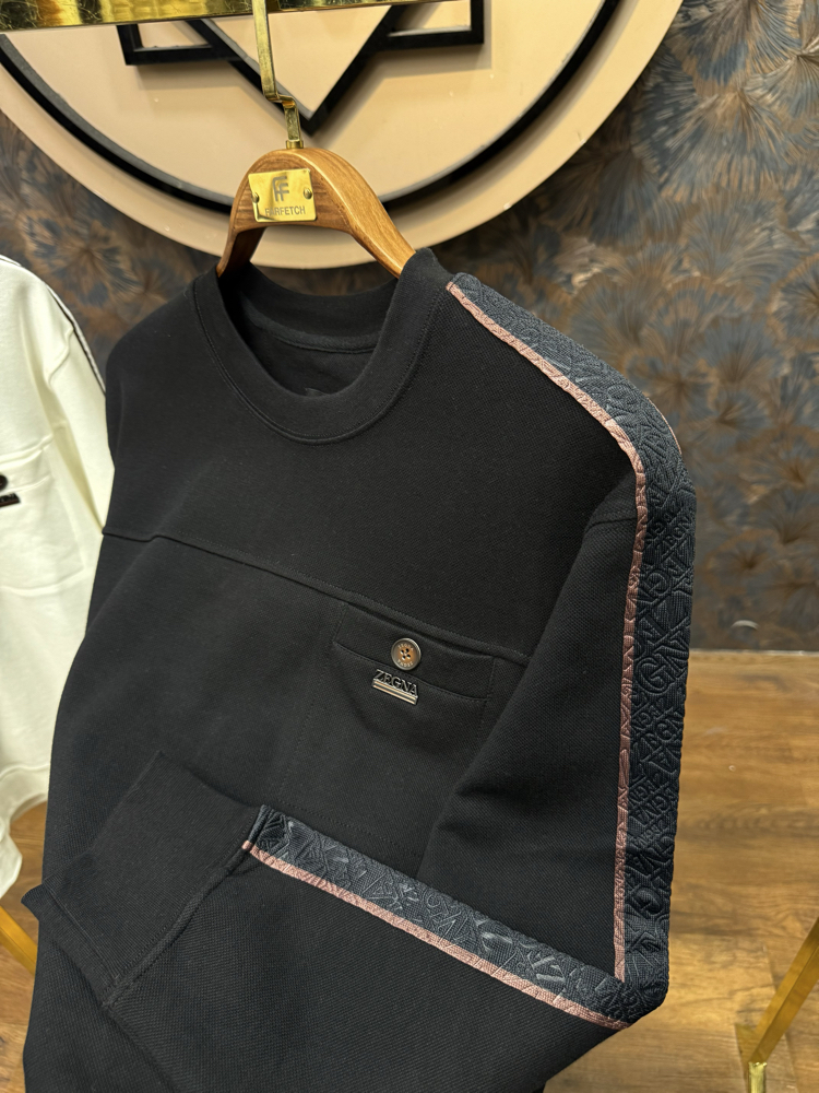 PREMIUM ZEGNA OMUZ DETAYLI SWEAT(SİYAH)