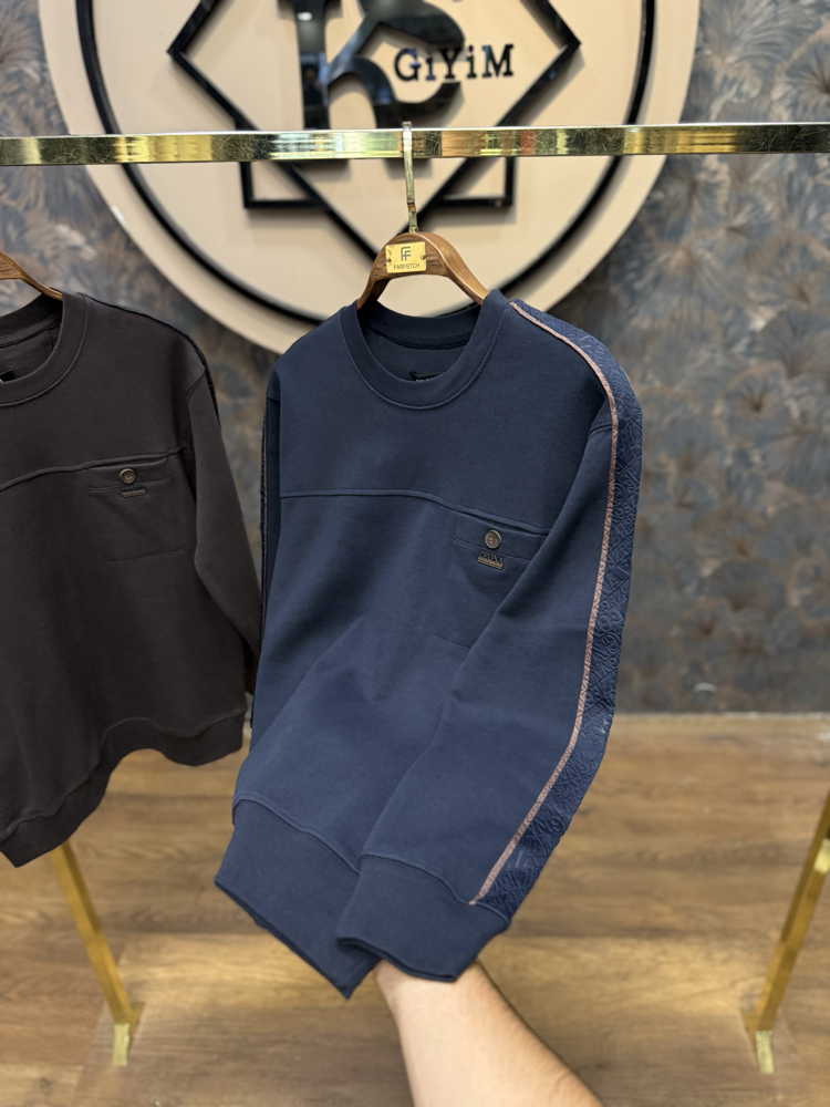 PREMIUM ZEGNA OMUZ DETAYLI SWEAT(LACİVERT)