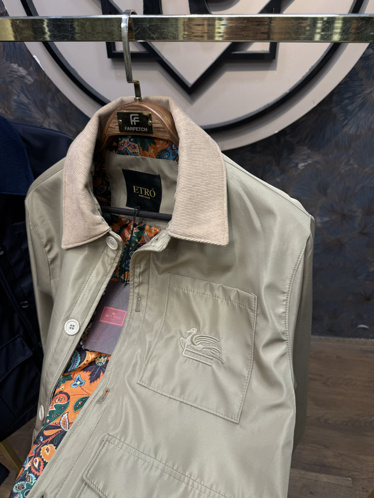 PREMIUM ETRO ASTAR DETAYLI KADİFE YAKA MEVSİMLİK MONT(BEJ)