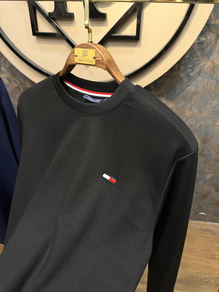 PREMIUM TOMMY KIRIŞMAZ KUMAŞ SWEAT(SİYAH)
