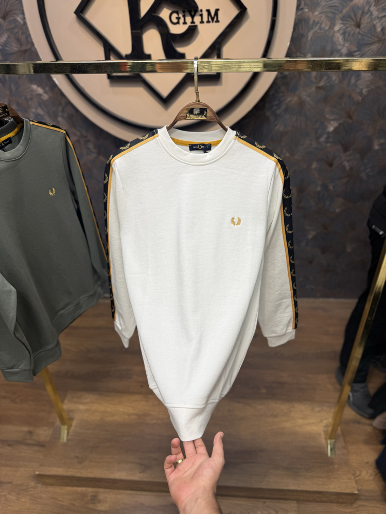 PREMIUM FRED PERRY SWEAT(BEYAZ)