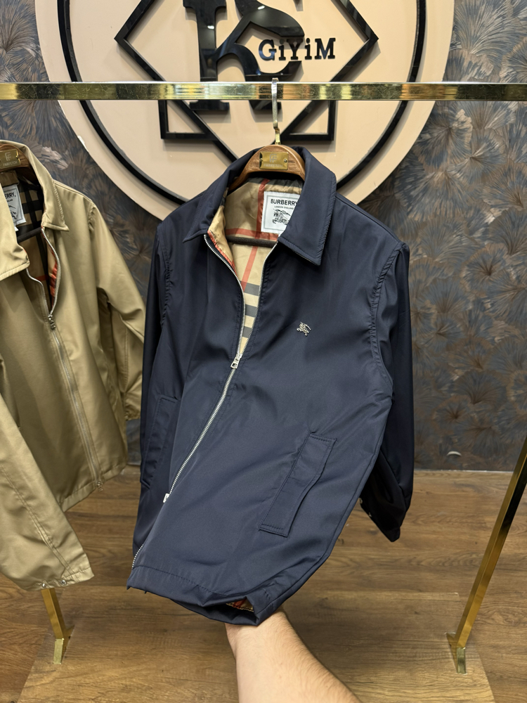 PREMIUM BURBERRY ASTAR DETAYLI MEVSİMLİK MONT(LACİVERT)