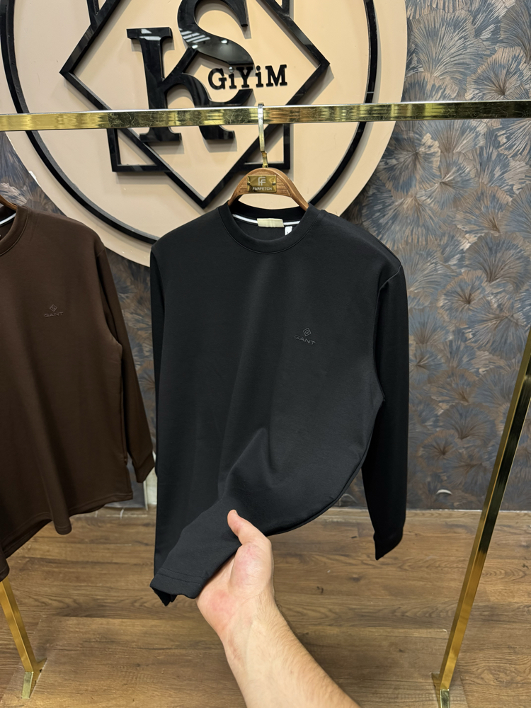 PREMIUM GANT KIRIŞMAZ KUMAŞ SWEAT(SİYAH)