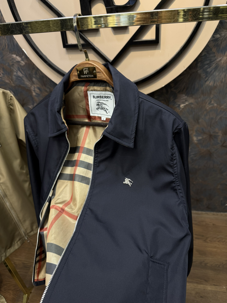 PREMIUM BURBERRY ASTAR DETAYLI MEVSİMLİK MONT(LACİVERT)