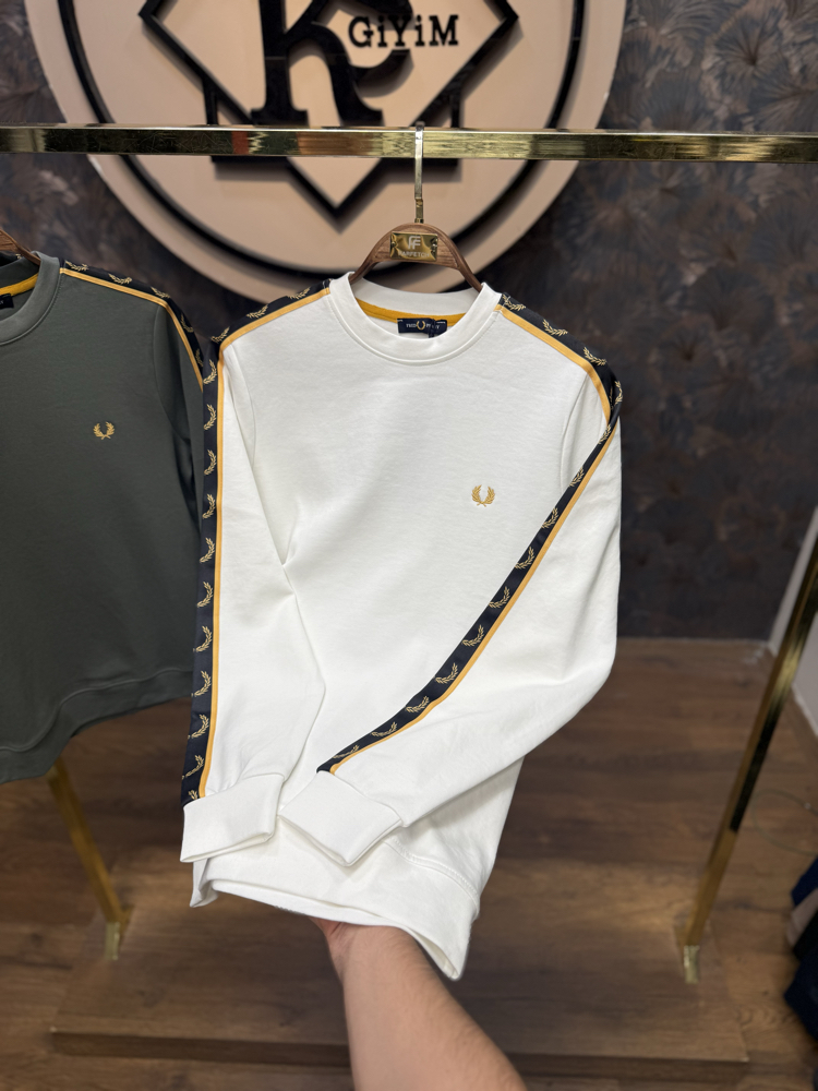 PREMIUM FRED PERRY SWEAT(BEYAZ)