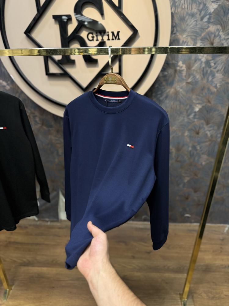 PREMIUM TOMMY KIRIŞMAZ KUMAŞ SWEAT(LACİVERT)