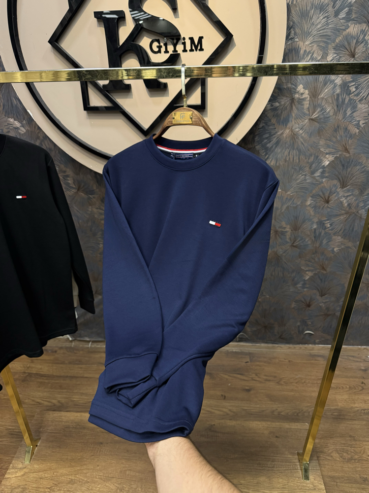 PREMIUM TOMMY KIRIŞMAZ KUMAŞ SWEAT(LACİVERT)