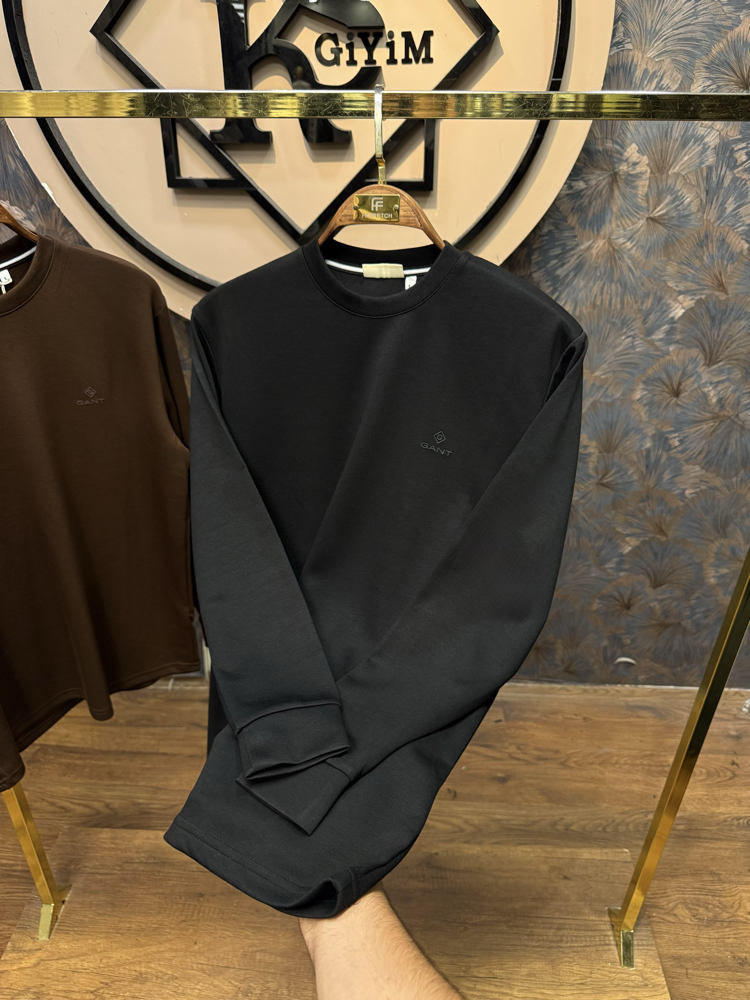 PREMIUM GANT KIRIŞMAZ KUMAŞ SWEAT(SİYAH)