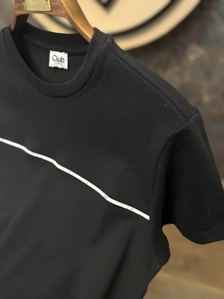 PREMIUM CLB BASİC PİKE T-SHIRT (SİYAH)