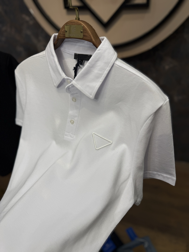 PREMIUM PRADA POLO YAKA T-SHIRT(BEYAZ)