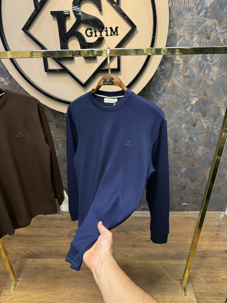 PREMIUM GANT KIRIŞMAZ KUMAŞ SWEAT(LACİVERT)