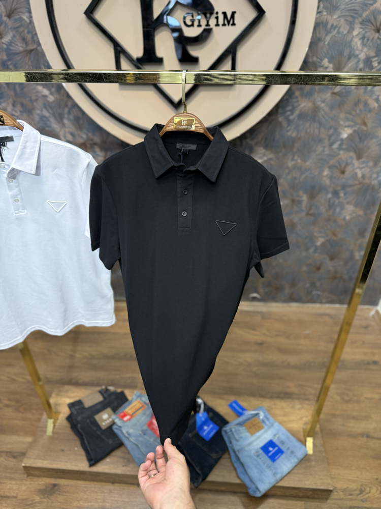 PREMIUM PRADA POLO YAKA T-SHIRT(SİYAH)