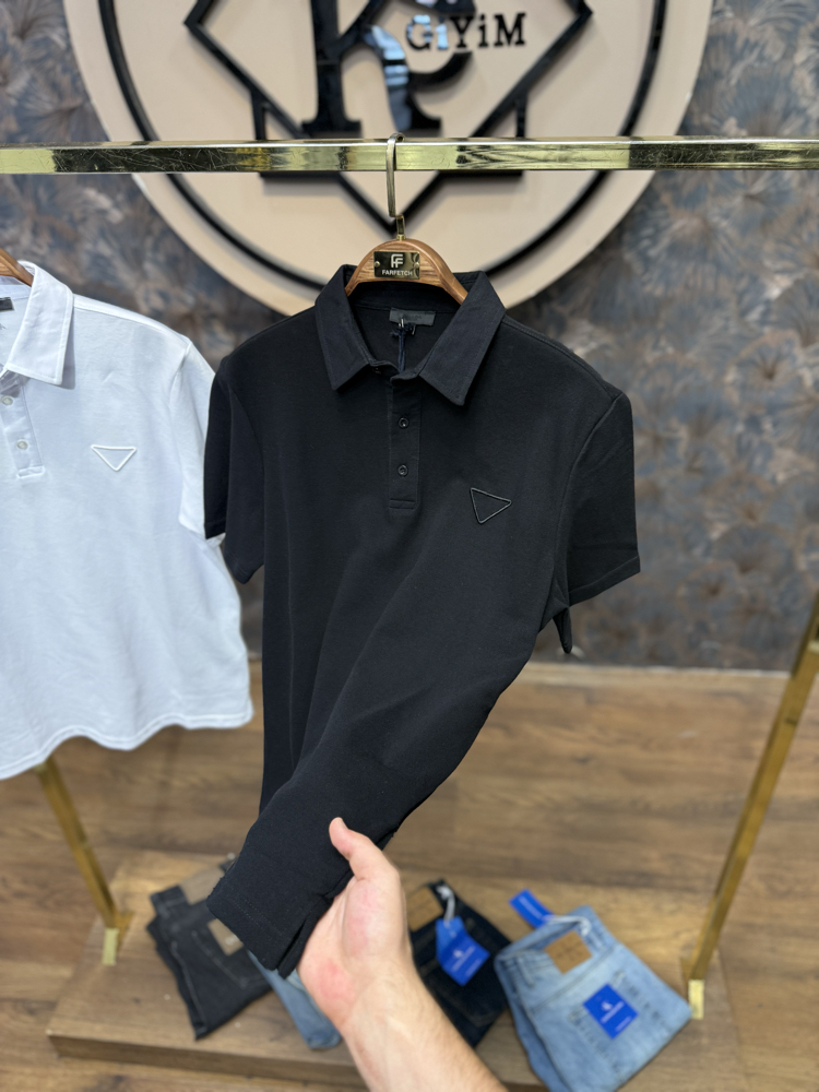 PREMIUM PRADA POLO YAKA T-SHIRT(SİYAH)