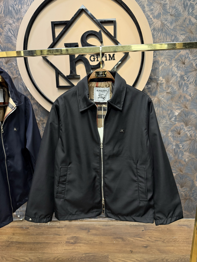 PREMIUM BURBERRY ASTAR DETAYLI MEVSİMLİK MONT(SİYAH)