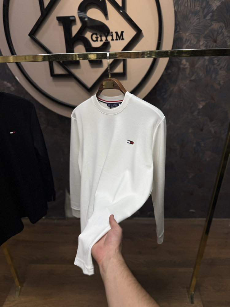 PREMIUM TOMMY KIRIŞMAZ KUMAŞ SWEAT(BEYAZ)