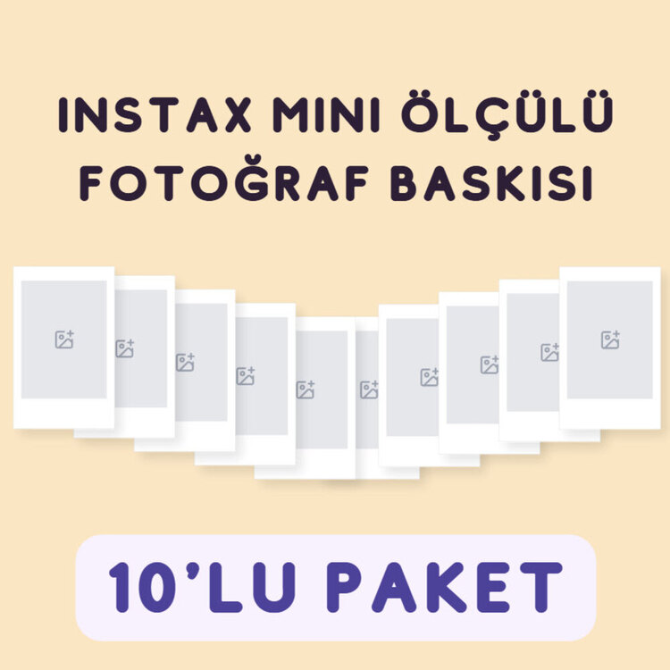 Instax Mini Polaroid Fotoğraf Baskısı (10 adet)