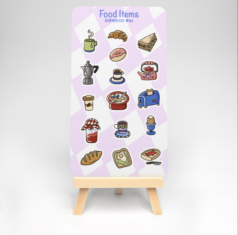 Food Items Sticker Pack