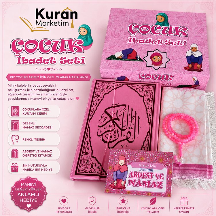 KIZ ÇOCUK İBADET SETİ KURANI KERİM