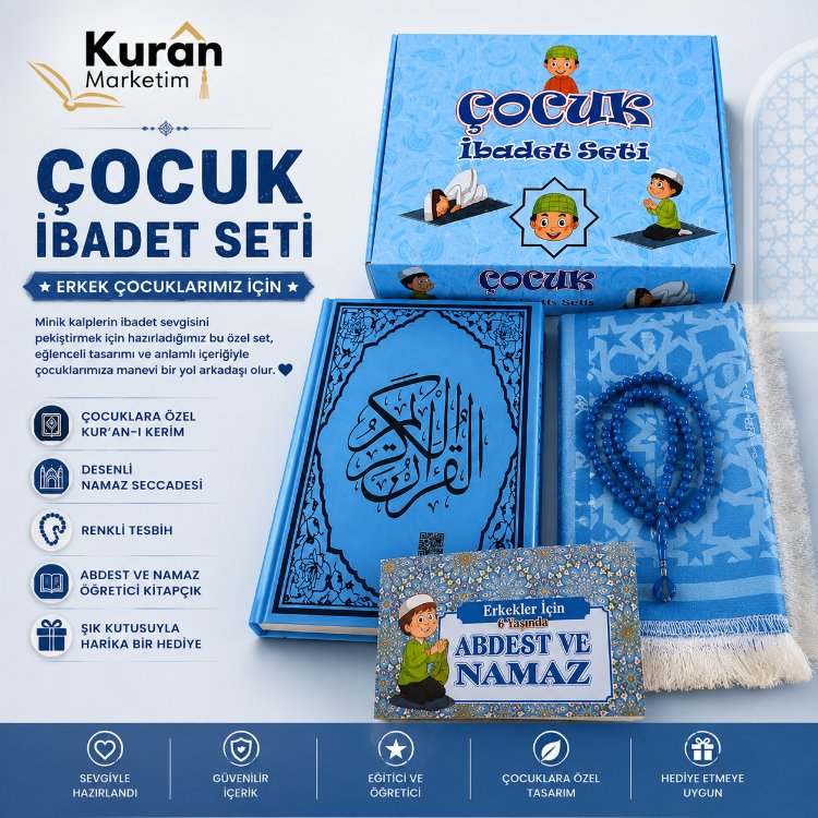 ERKEK ÇOCUK İBADET SETİ KURANI KERİM