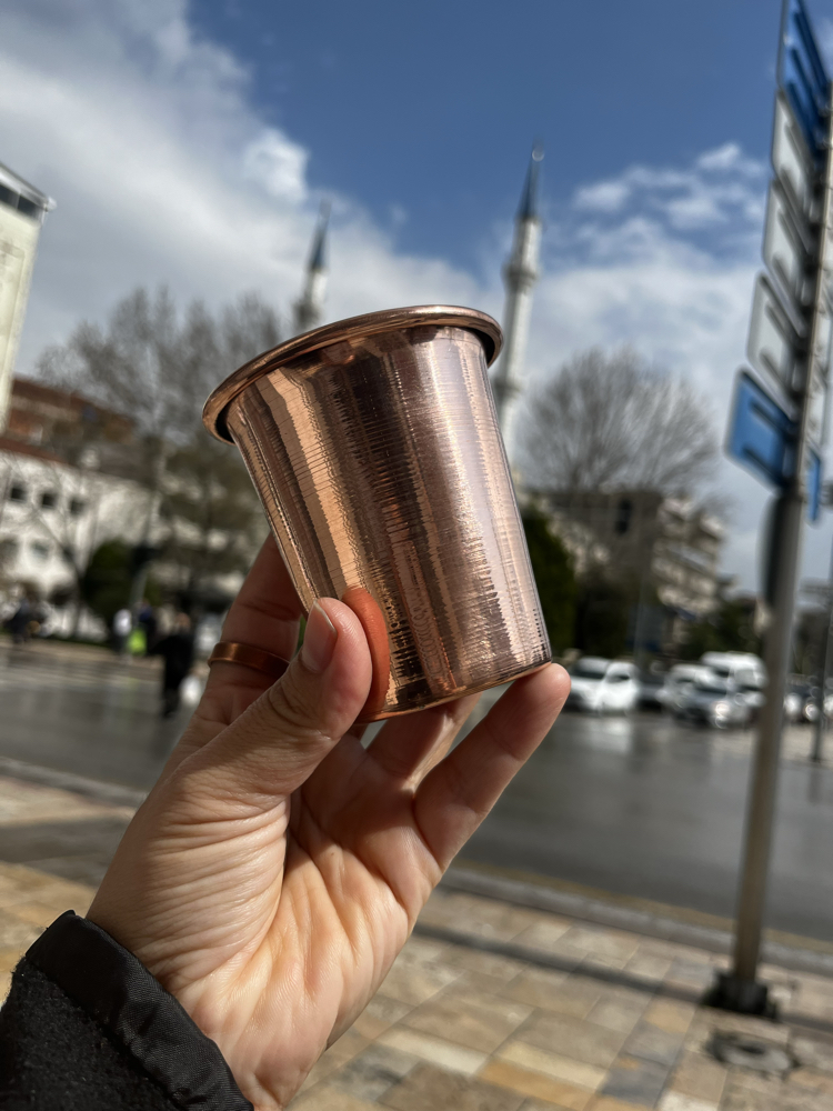saf bakır bardak