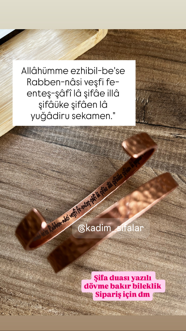 Şifa duası dövme bakır