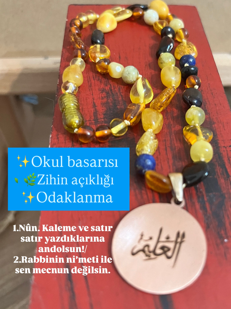 ya alim kalem suresi okul kolyesi