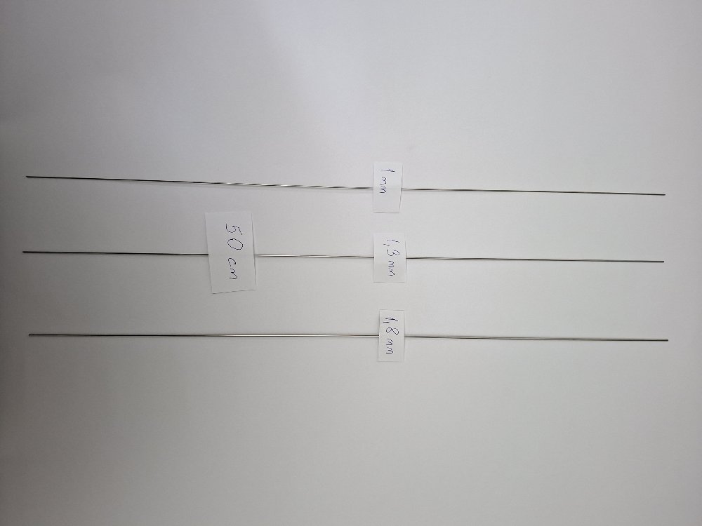 50 cm 1,8 mm PASLANMAZ ÇELİK TEL ÇUBUK