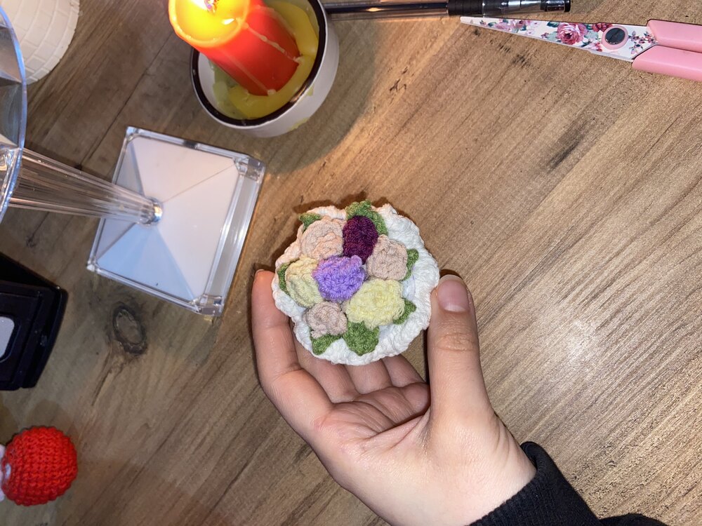 Renkli çiçekli minik buket