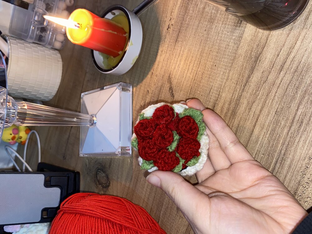 Kırmızı çiçekli buket