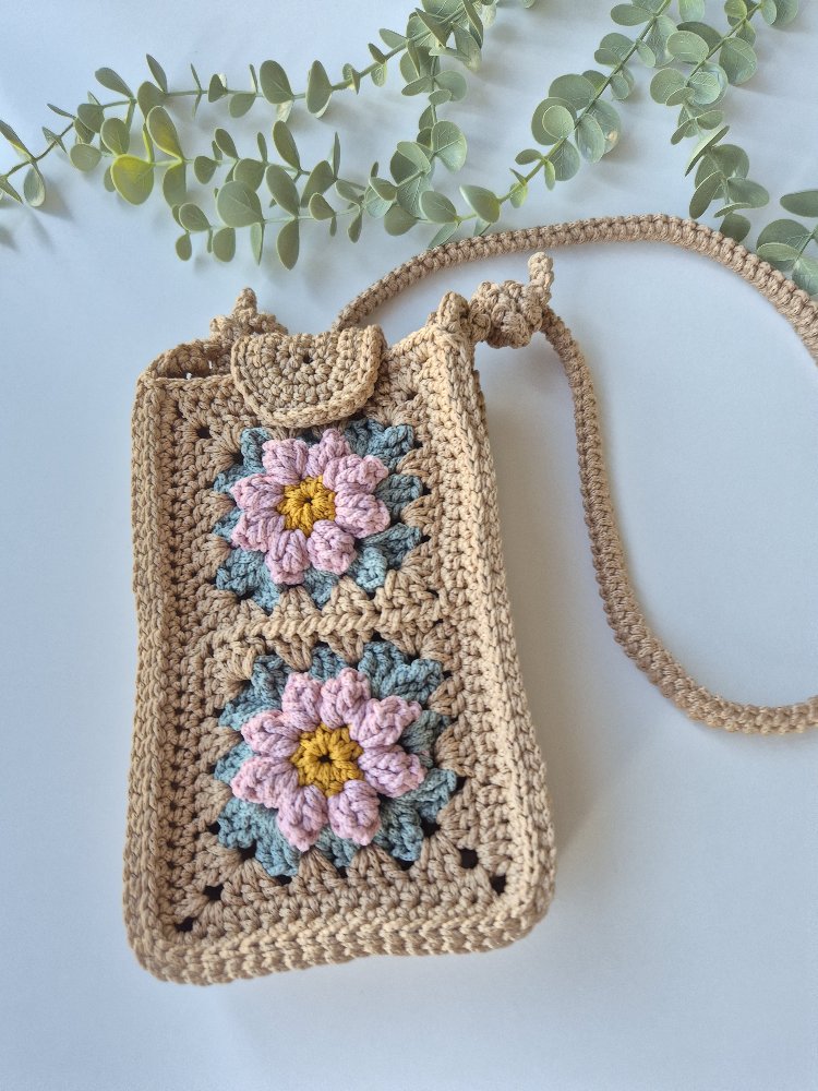 örgü telefon çantası
