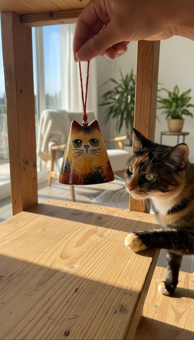 Seramik Kedi Çan