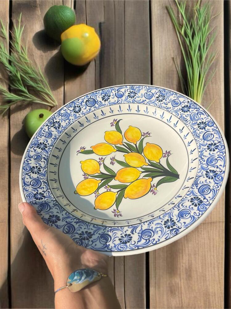 Limonlu Haliç işi Çini Tabak