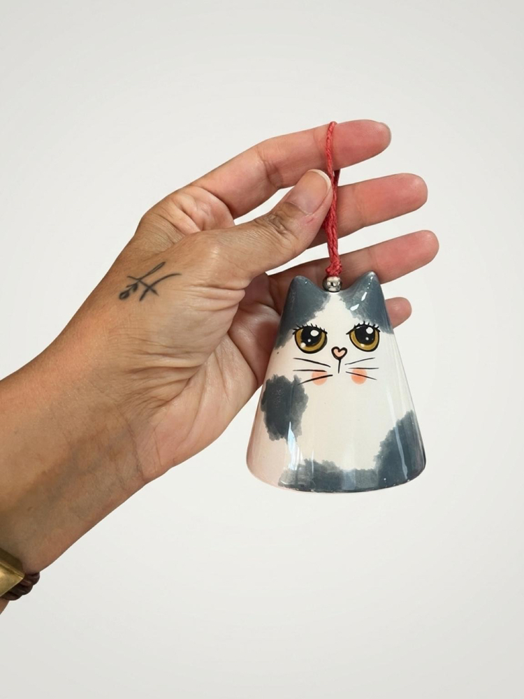 Seramik Kedi Çan