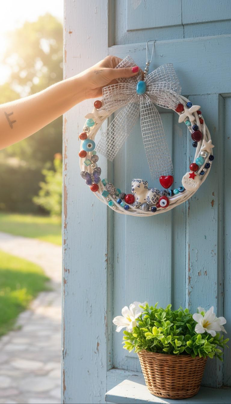 El Yapımı Kapı Süsü 25 cm