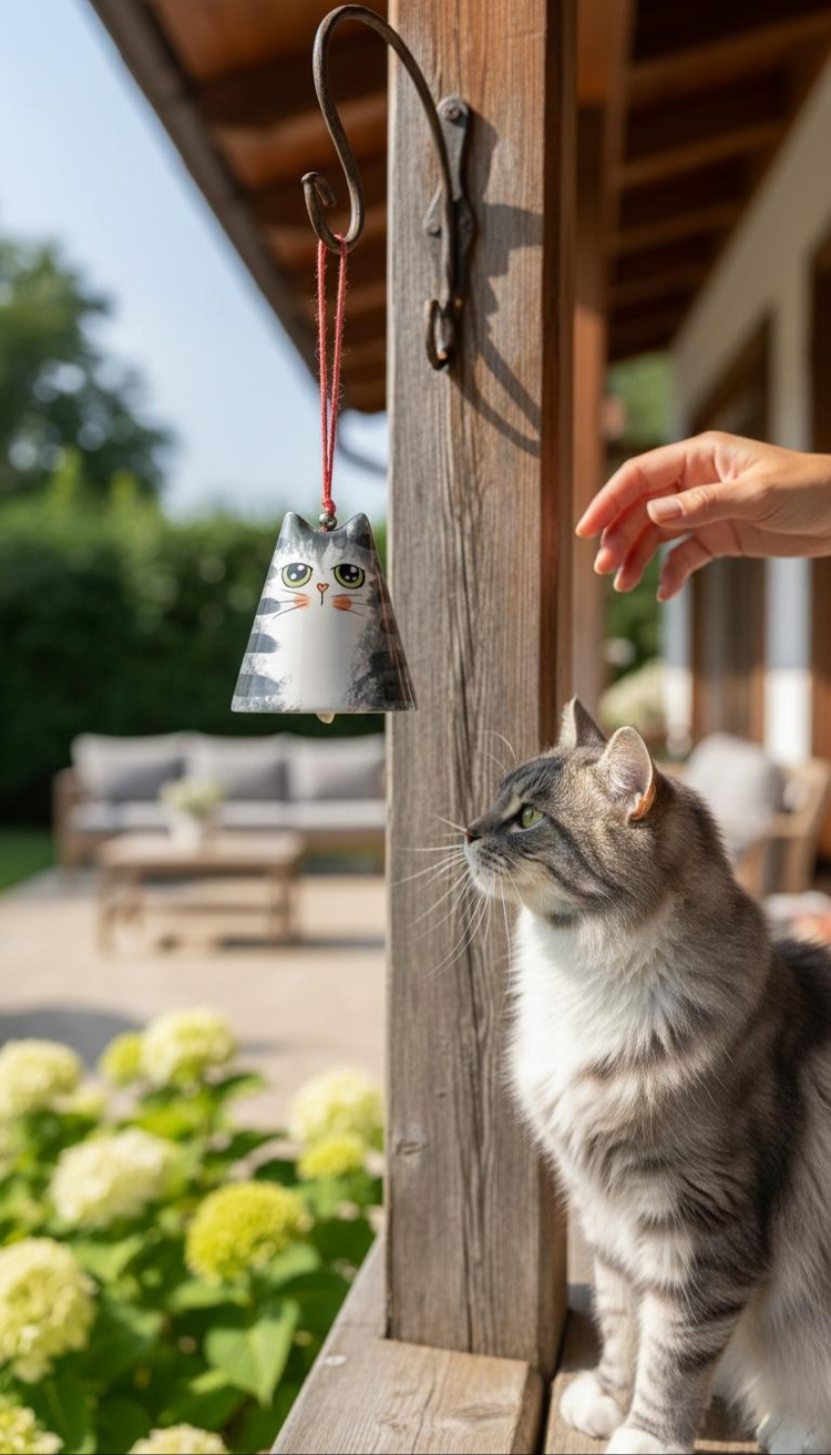 Seramik Kedi Çan