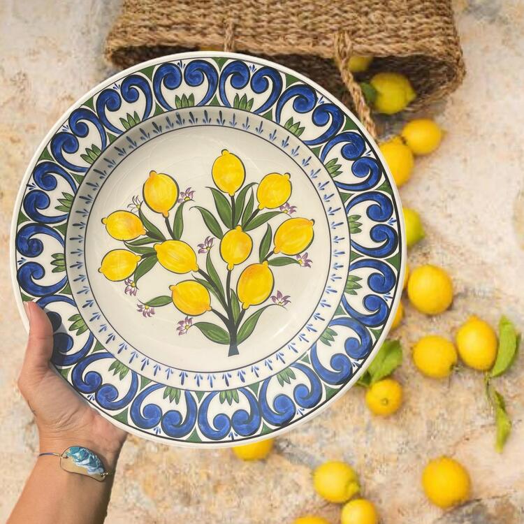Limonlu Çini Tabak