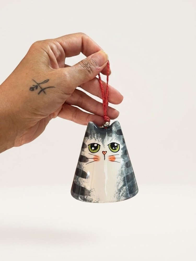 Seramik Kedi Çan