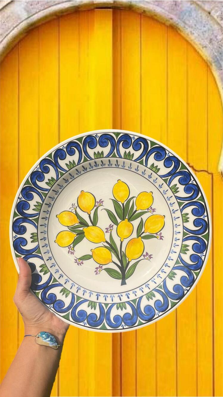 Limonlu Çini Tabak
