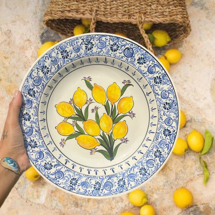 Limonlu Haliç işi Çini Tabak