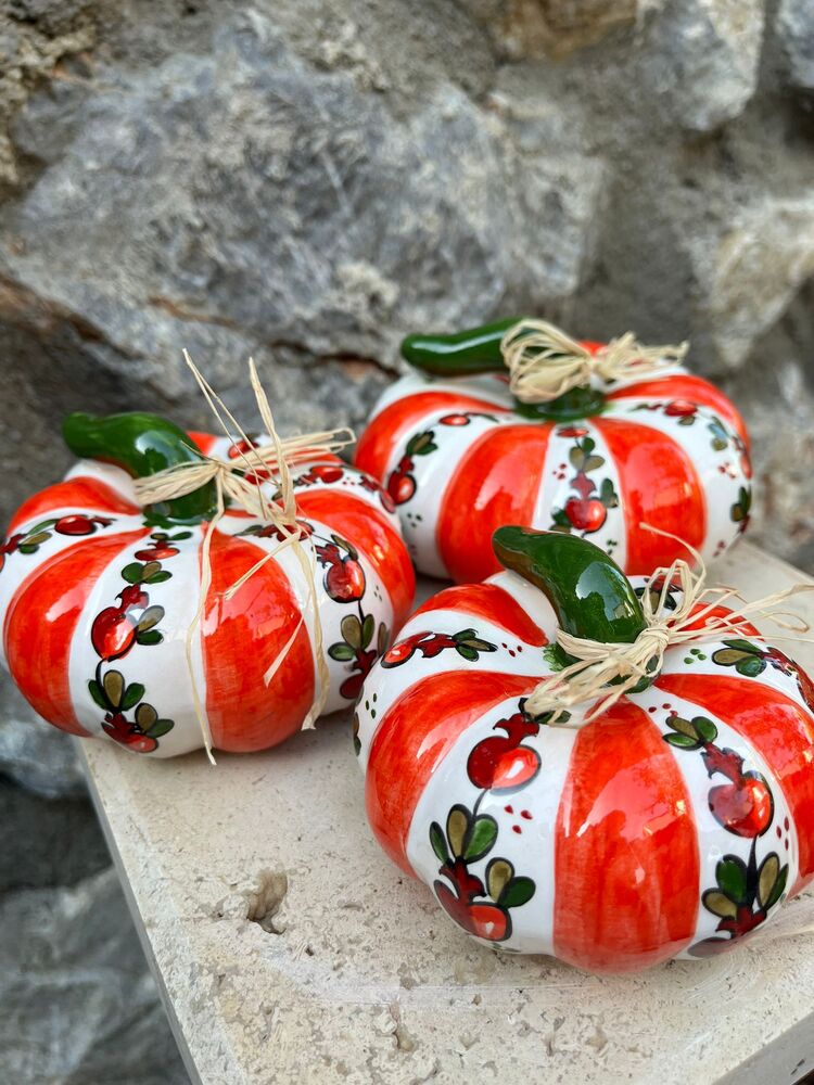 Çini Balkabağı Nar Desenli (Üçlü Set)