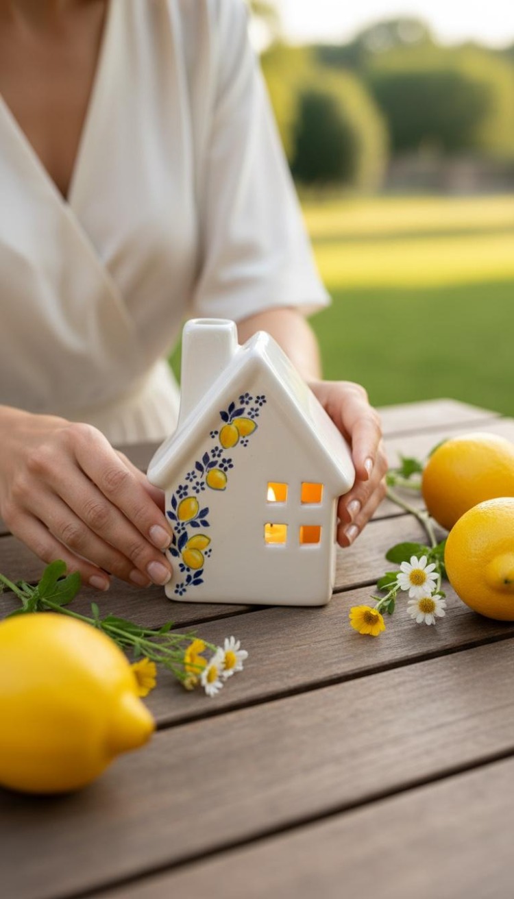 Limonlu Çini Ev Mumluk