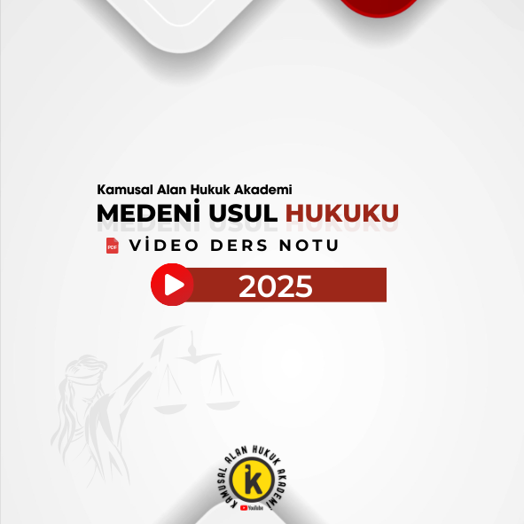 Medeni Usul Hukuku Kamusal Alan Video Ders Notları PDF