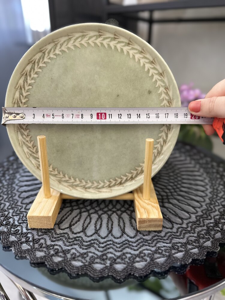 Su yeşili buğday taneli 18 cm 6 lı pasta tabağı