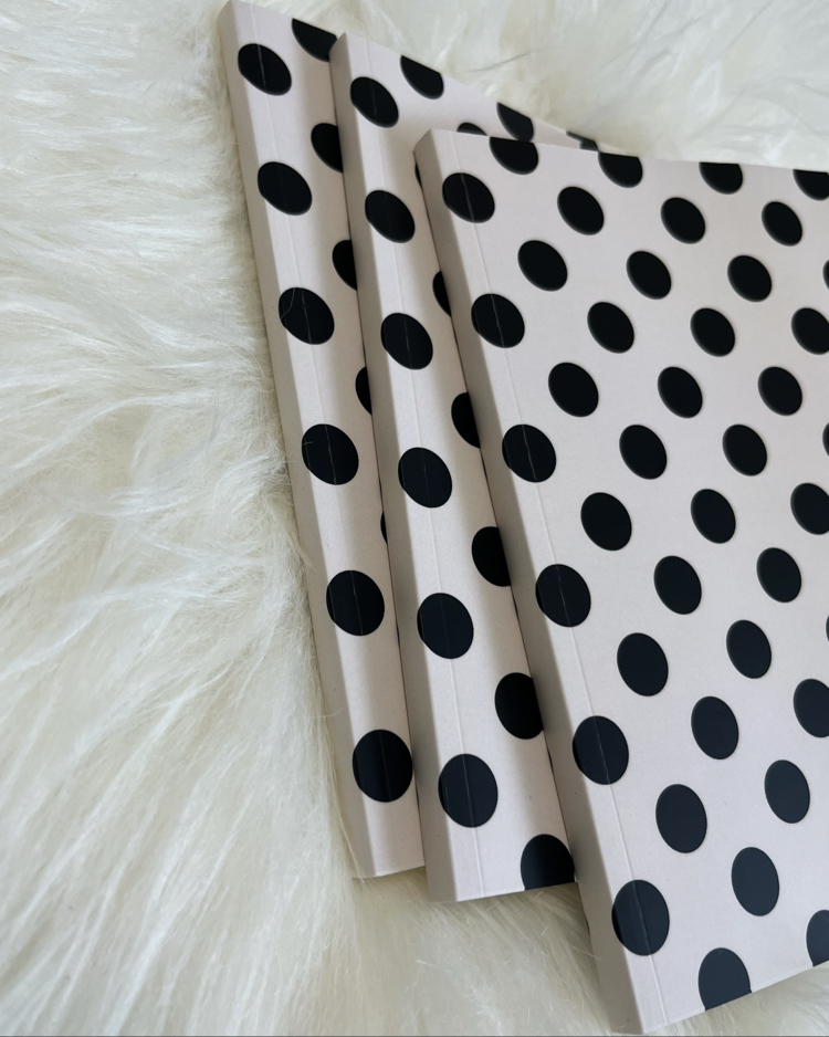 Polka Siyah Üçlü Defter Seti