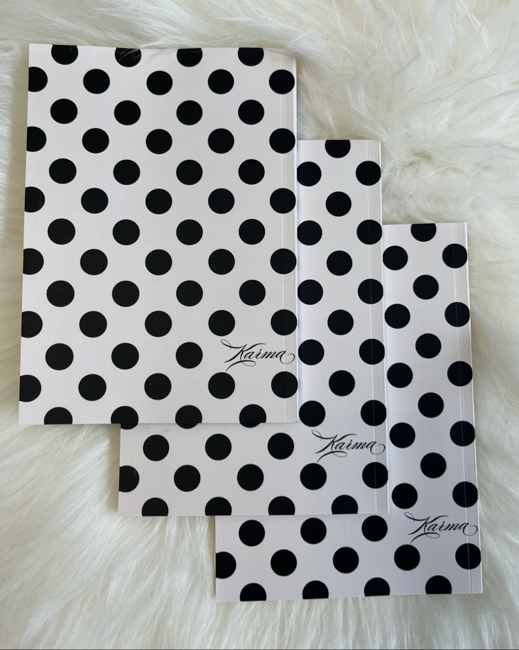 Polka Siyah Üçlü Defter Seti